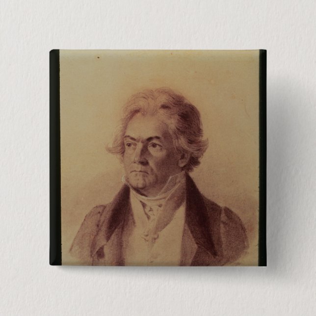 Badge Carré 5 Cm Ludwig van Beethoven, 1824 (Devant)