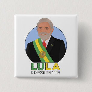 Badge Carré 5 Cm Lula Presidente