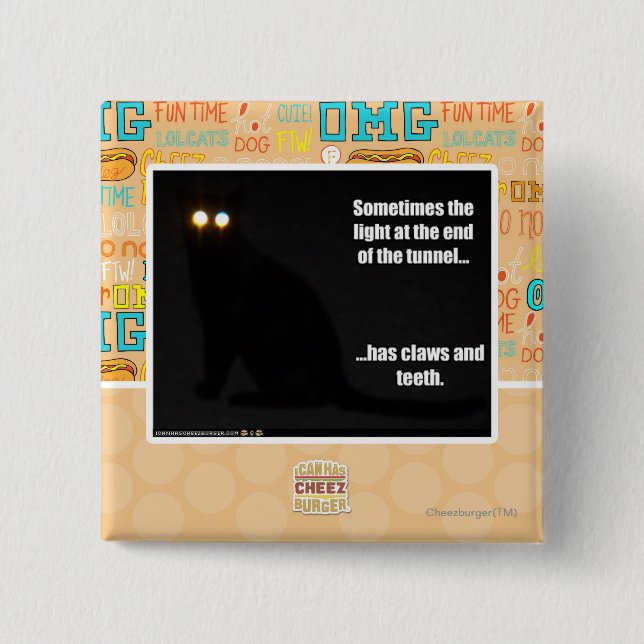 Badge Carré 5 Cm Lumière à l'extrémité du tunnel (Devant)