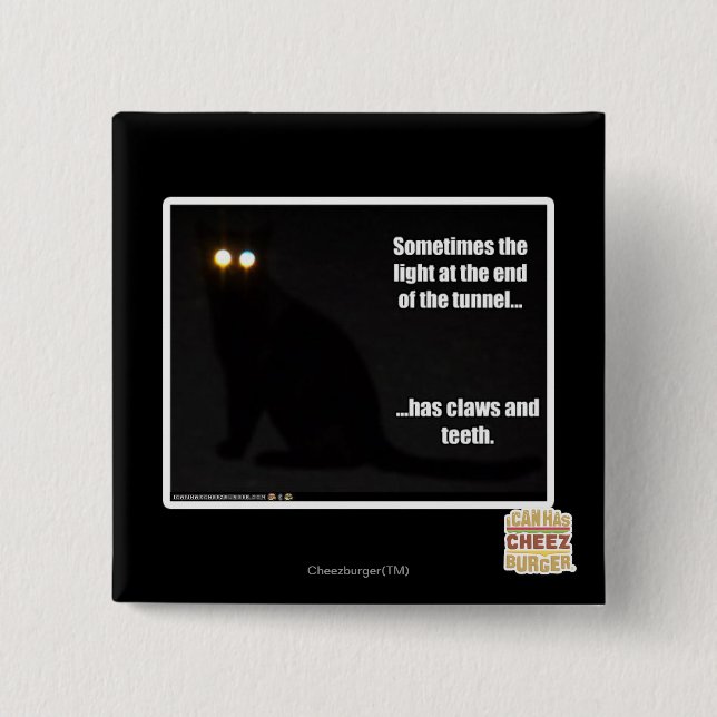 Badge Carré 5 Cm Lumière au bout du tunnel (Devant)