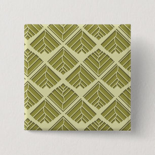 Badge Carré 5 Cm Lumière Motif carré feuille or Lime