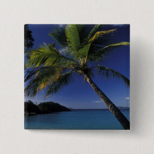Badge Carré 5 Cm L'une des meilleures plages du monde ; Trunk Bay s