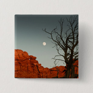 Badge Carré 5 Cm Lune mauvaise