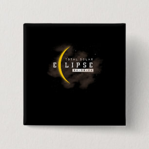 Badge Carré 5 Cm Lune totale d'éclipse d'Annularity d'éclipse