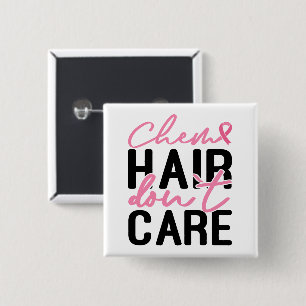 Badge Carré 5 Cm Lutte contre le cancer du sein Chemo à ruban rose