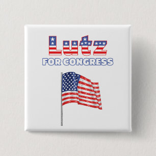Badge Carré 5 Cm Lutz pour la conception patriotique de drapeau