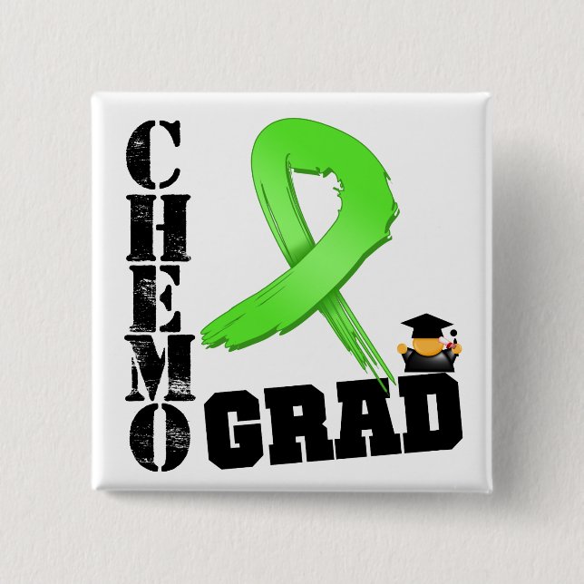 Badge Carré 5 Cm Lymphoma Chemo Grad (Devant)