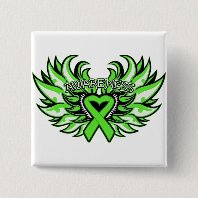 Badge Carré 5 Cm Lymphome Sensibilisation Heart Wings.png (Devant)