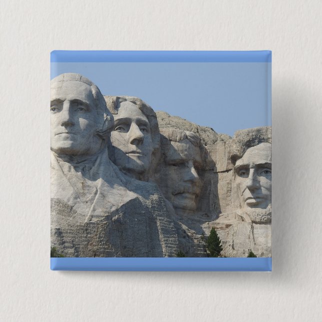 Badge Carré 5 Cm M. Rushmore (Devant)