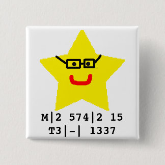 Badge Carré 5 Cm M. Star est leet.