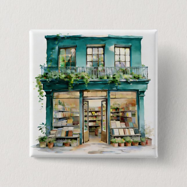 Badge Carré 5 Cm Ma Librairie  (Devant)