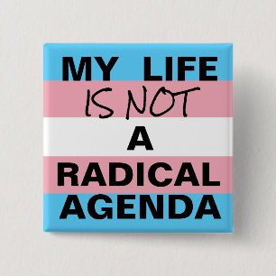 Badge Carré 5 Cm Ma Vie N'Est Pas Un Programme Radical