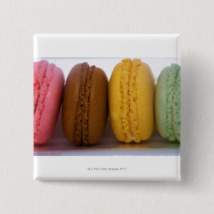 Badge Carré 5 Cm Macarons français gastronomes importés (macarons