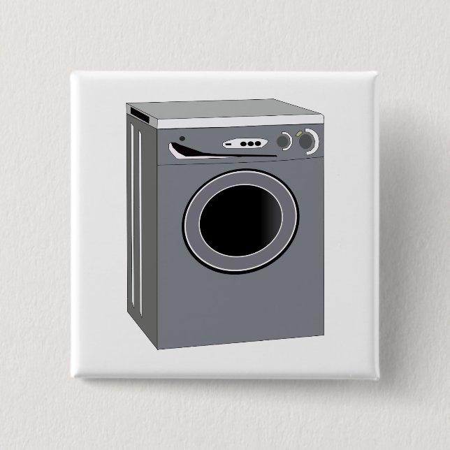 Badge Carré 5 Cm Machine à laver (Devant)