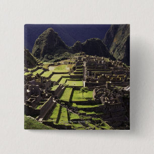 Badge Carré 5 Cm Machu Picchu, Pérou