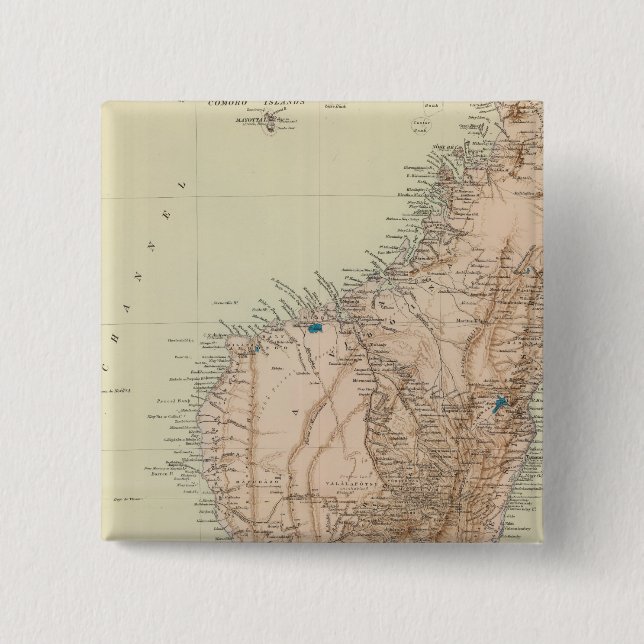 Badge Carré 5 Cm Madagascar (Devant)