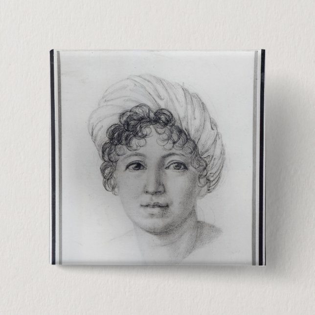 Badge Carré 5 Cm Madame de Stael (Devant)