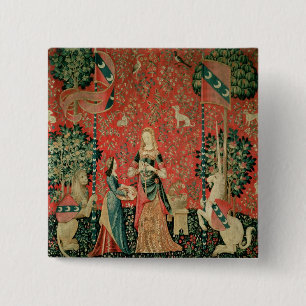 Badge Carré 5 Cm Madame et la licorne : 'Smell