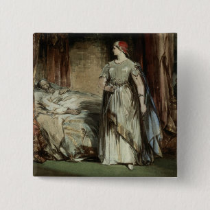 Badge Carré 5 Cm Madame Macbeth, 1850