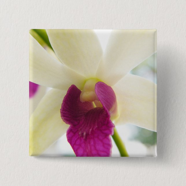 Badge Carré 5 Cm Madame Orchid (Devant)