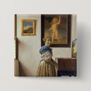 Badge Carré 5 Cm Madame se tenant à la vierge, c.1672-73