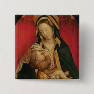 Badge Carré 5 Cm Madonna allaitant son enfant, 1520-30 (huile sur