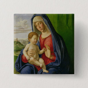 Badge Carré 5 Cm Madonna et enfant, 1490s