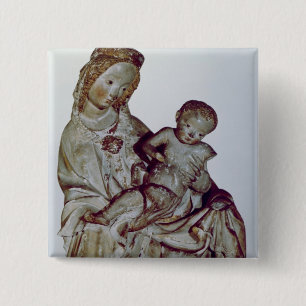 Badge Carré 5 Cm Madonna et enfant, connus sous le nom de Krumauer