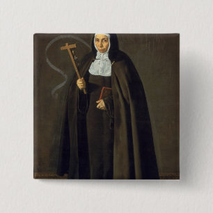 Badge Carré 5 Cm Madre Maria Jeronima de la Fuente, 1620