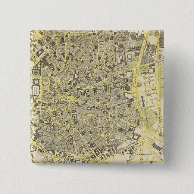 Badge Carré 5 Cm Madrid (Devant)