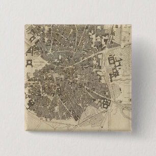 Badge Carré 5 Cm Madrid, Espagne