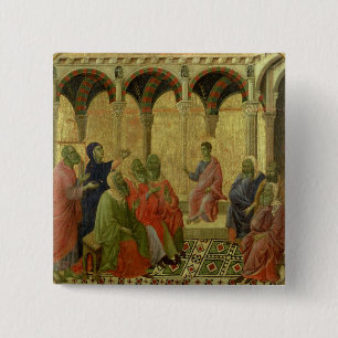 Badge Carré 5 Cm Maesta : Le Christ parmi les médecins, 1308-11