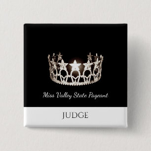 Badge Carré 5 Cm Magasin de boutons personnalisés Miss USA Style Ju