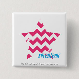 Badge Carré 5 Cm Magenta 2 de zigzag