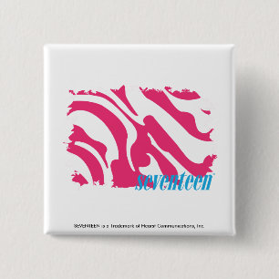 Badge Carré 5 Cm Magenta 3 de zèbre
