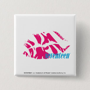 Badge Carré 5 Cm Magenta de zèbre