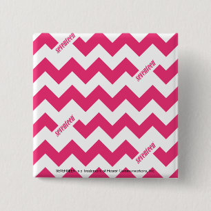 Badge Carré 5 Cm Magenta de zigzag