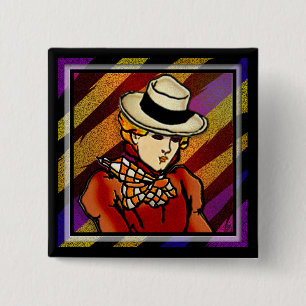 Badge Carré 5 Cm Maggie (broche)
