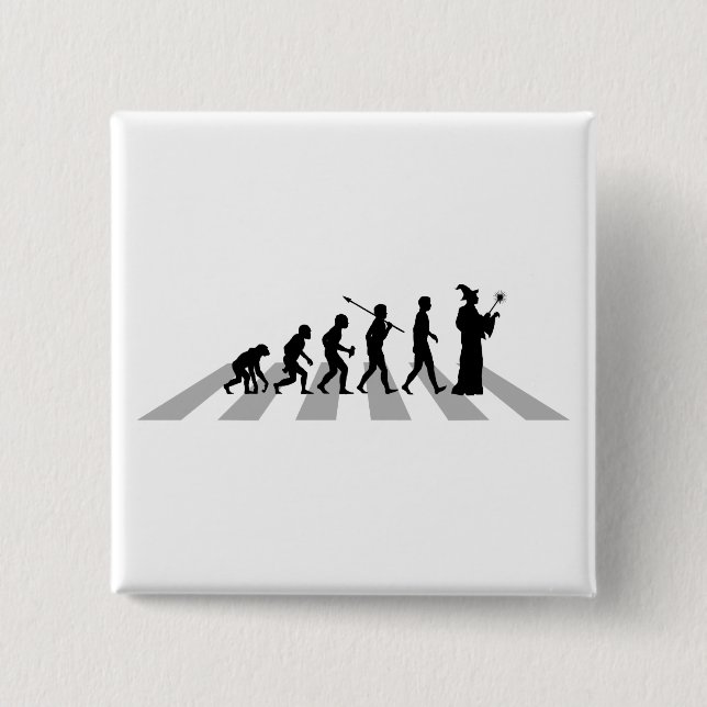 Badge Carré 5 Cm Magicien (Devant)