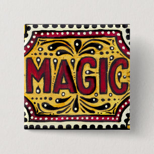 Badge Carré 5 Cm Magie gitane