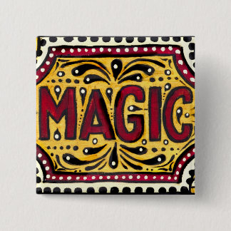 Badge Carré 5 Cm Magie gitane