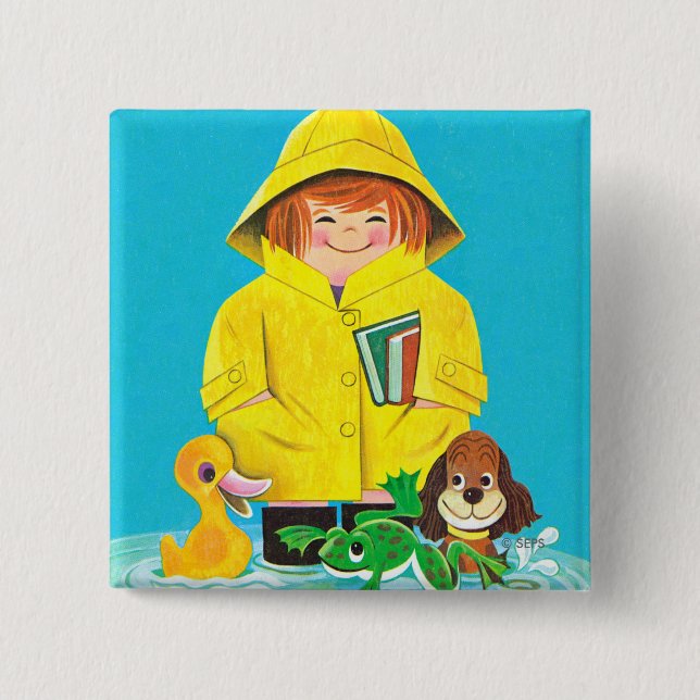 Badge Carré 5 Cm Magmas d'amusement (Devant)