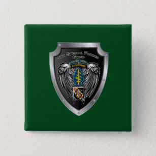 Badge Carré 5 Cm Magnifique 5e Groupe des forces spéciales (aéropor