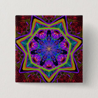 Badge Carré 5 Cm Magnifique mandala