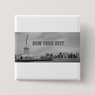 Badge Carré 5 Cm Magnifique New York City