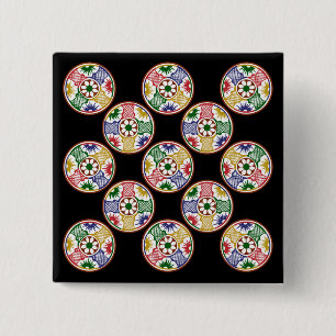 Badge Carré 5 Cm Mah Jongg One Cercles