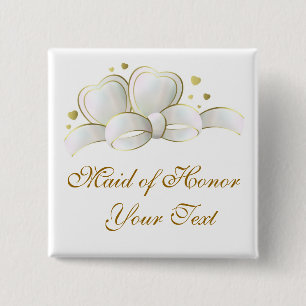Badge Carré 5 Cm Maid of Honor Pin