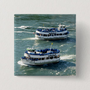 Badge Carré 5 Cm Maid of the Mist Boat : Chutes Niagara