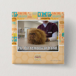 Badge Carré 5 Cm Main d'ur de remoov de PLZ