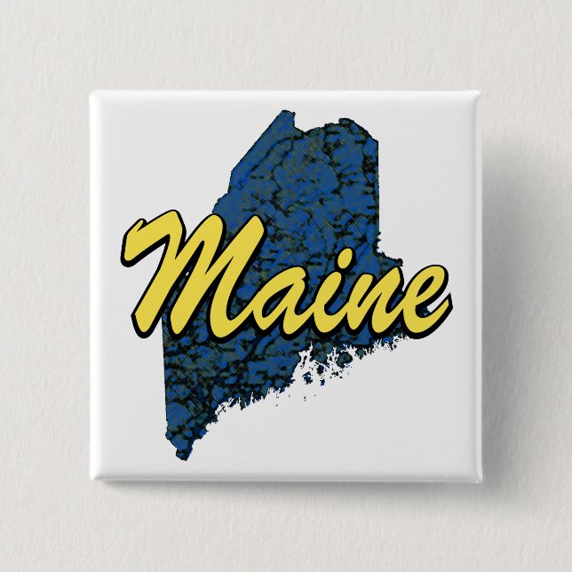 Badge Carré 5 Cm Maine (Devant)